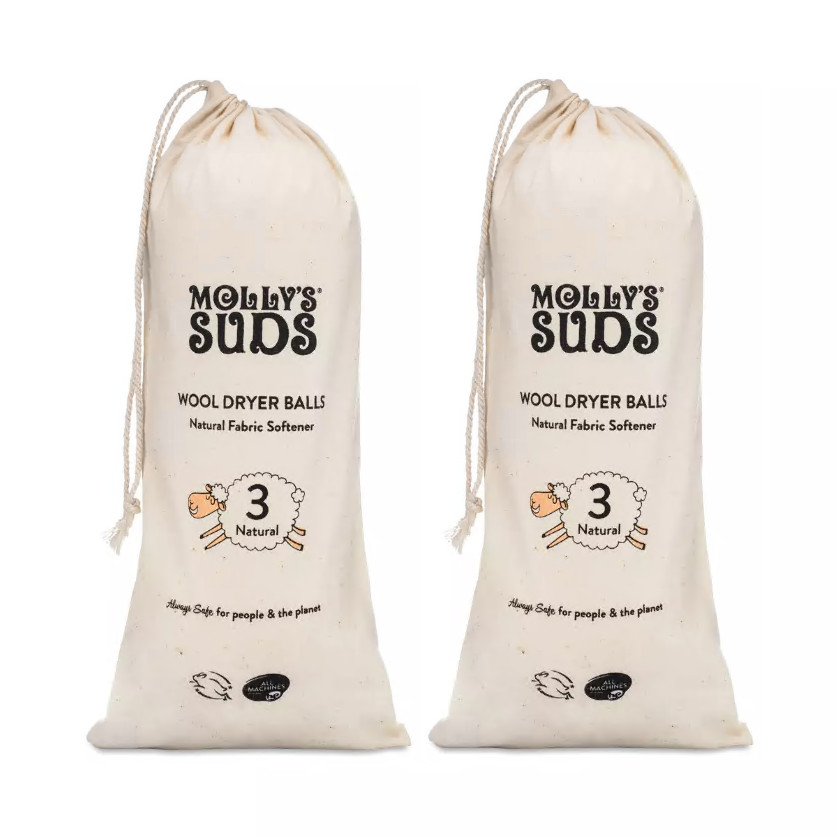 Molly’s Suds 100% Wool Dryer Balls 3 count (Pack of 2)