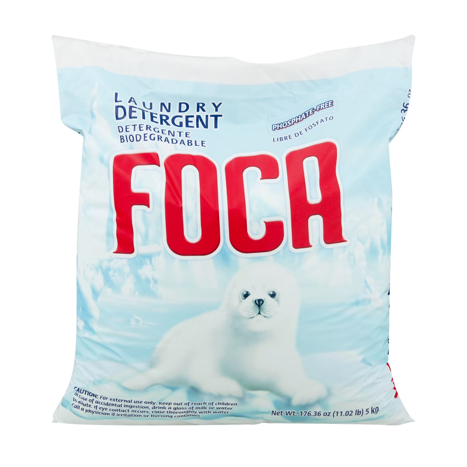 Foca Laundry Detergent, Powder Detergent with Anionic Surfactant, 176.36 oz