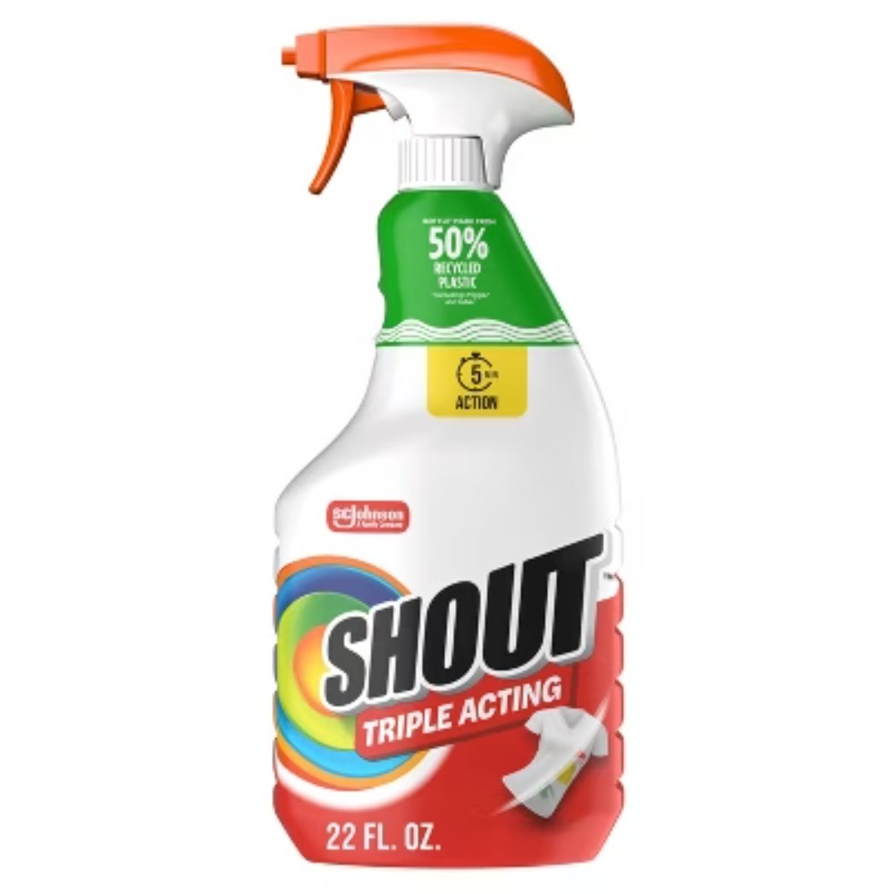 Shout Triple-Acting Stain Spray 22oz, Bleach-Free Fresh