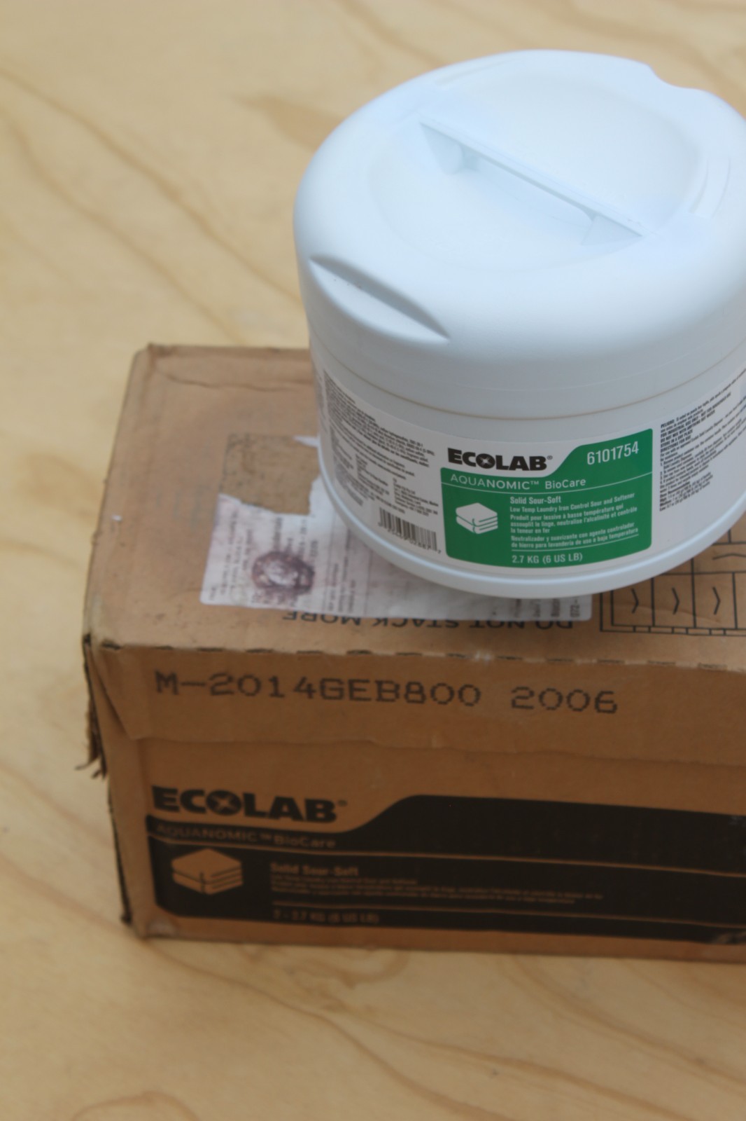 Lot of Three (3) Ecolab 6101754 Aquanomic Biocare Solid Sour-Soft | 6lbs Units