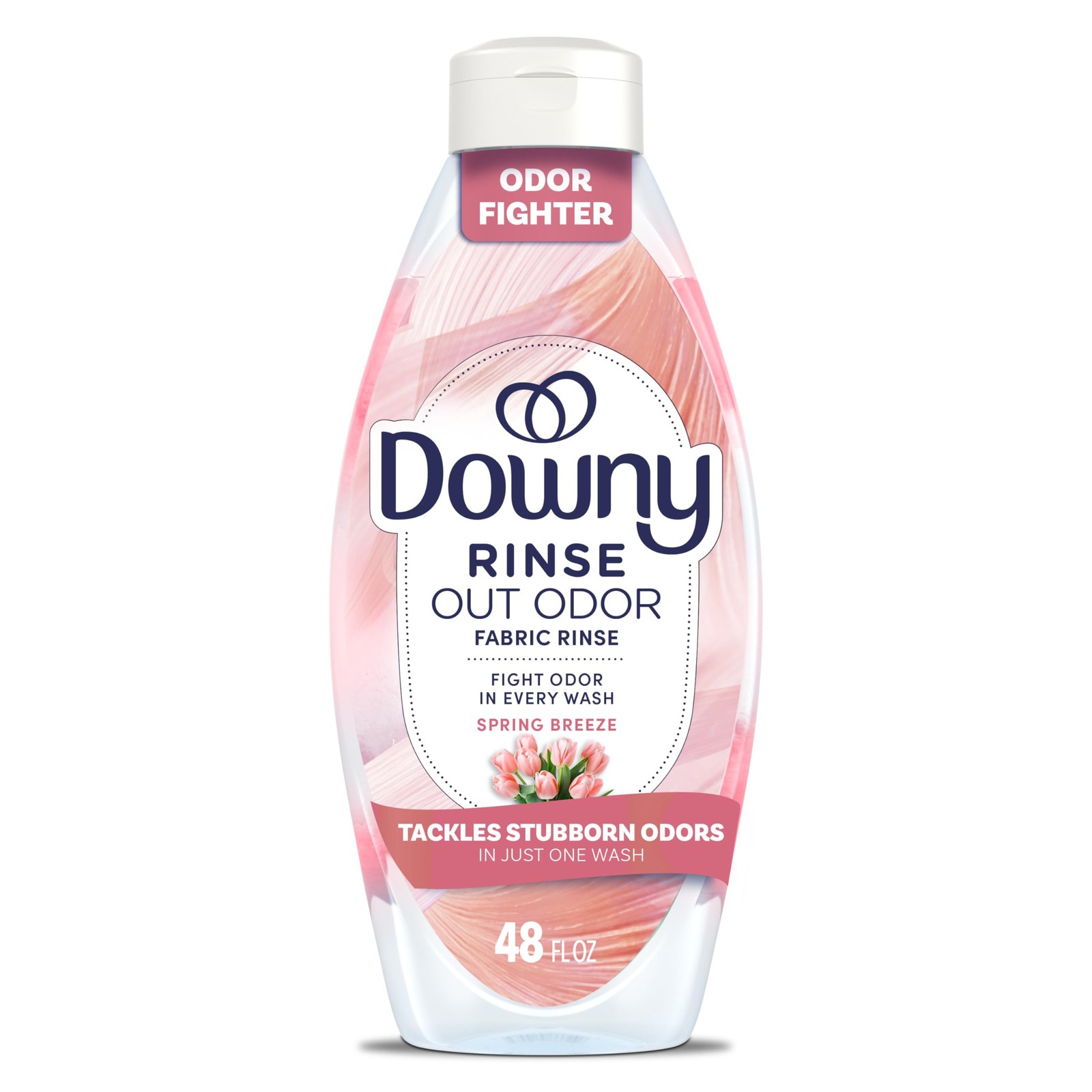 Downy Rinse Laundry Odor Remover, Spring Breeze 48 Fl Oz (Pack of 1), White