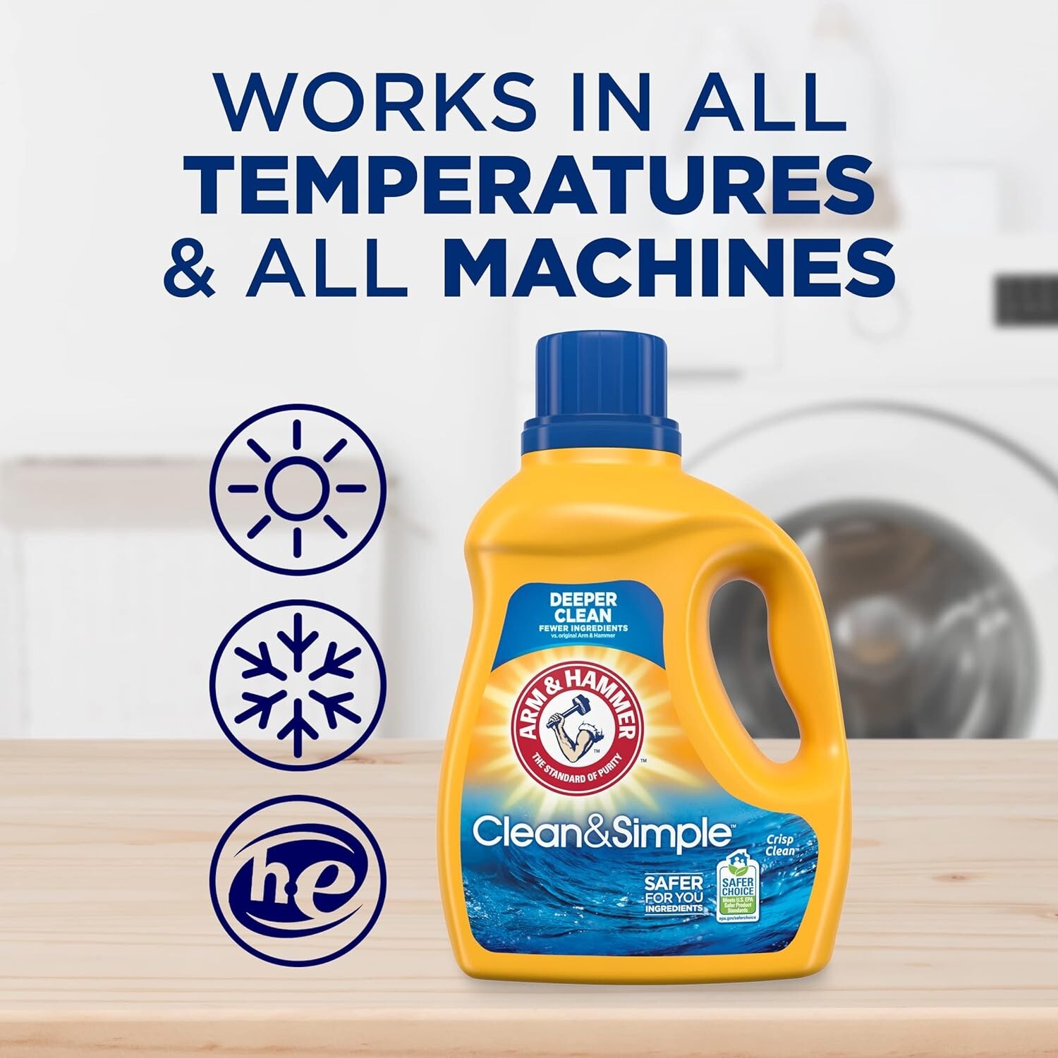 Arm & Hammer Clean & Simple, 77 Loads Liquid Laundry Detergent, 100.5 Fl Oz