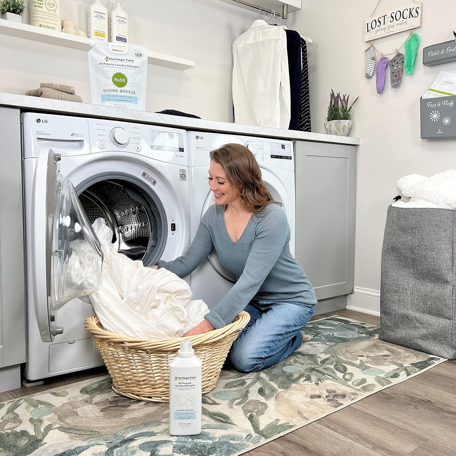 Heritage Park All-Purpose Shore Breeze, Lightly Scented, Ph-Neutral Laundry Dete