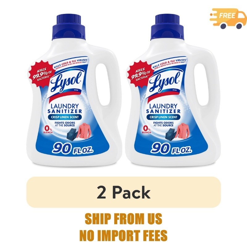 (2 pack) Lysol Laundry Sanitizer Additive, Sanitizing Liquid for Clothes and Lin