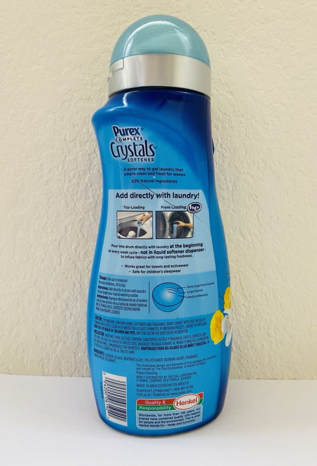 PUREX Complete Crystals SOFTENER Fresh Spring Waters 28oz 92% Natural Components