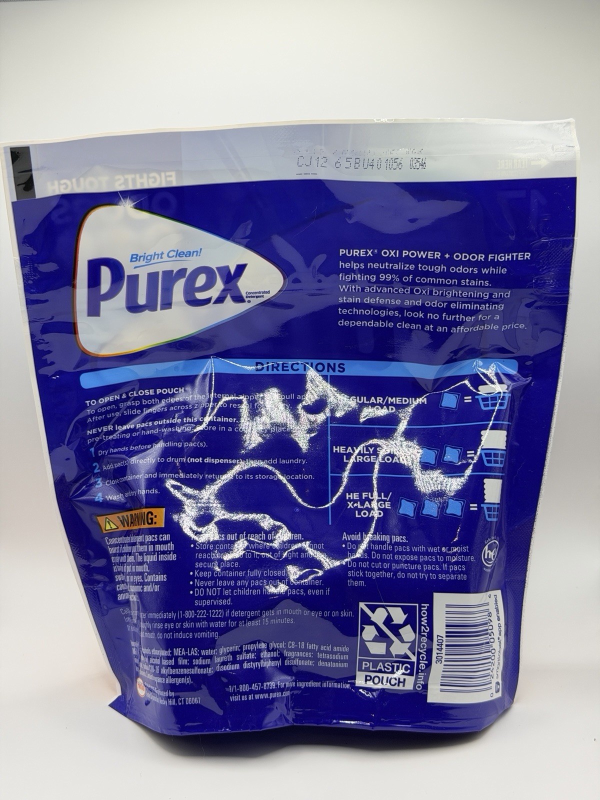(2) Purex 4 In 1 Laundry Detergent Pacs W/ Oxy-17ct. Each