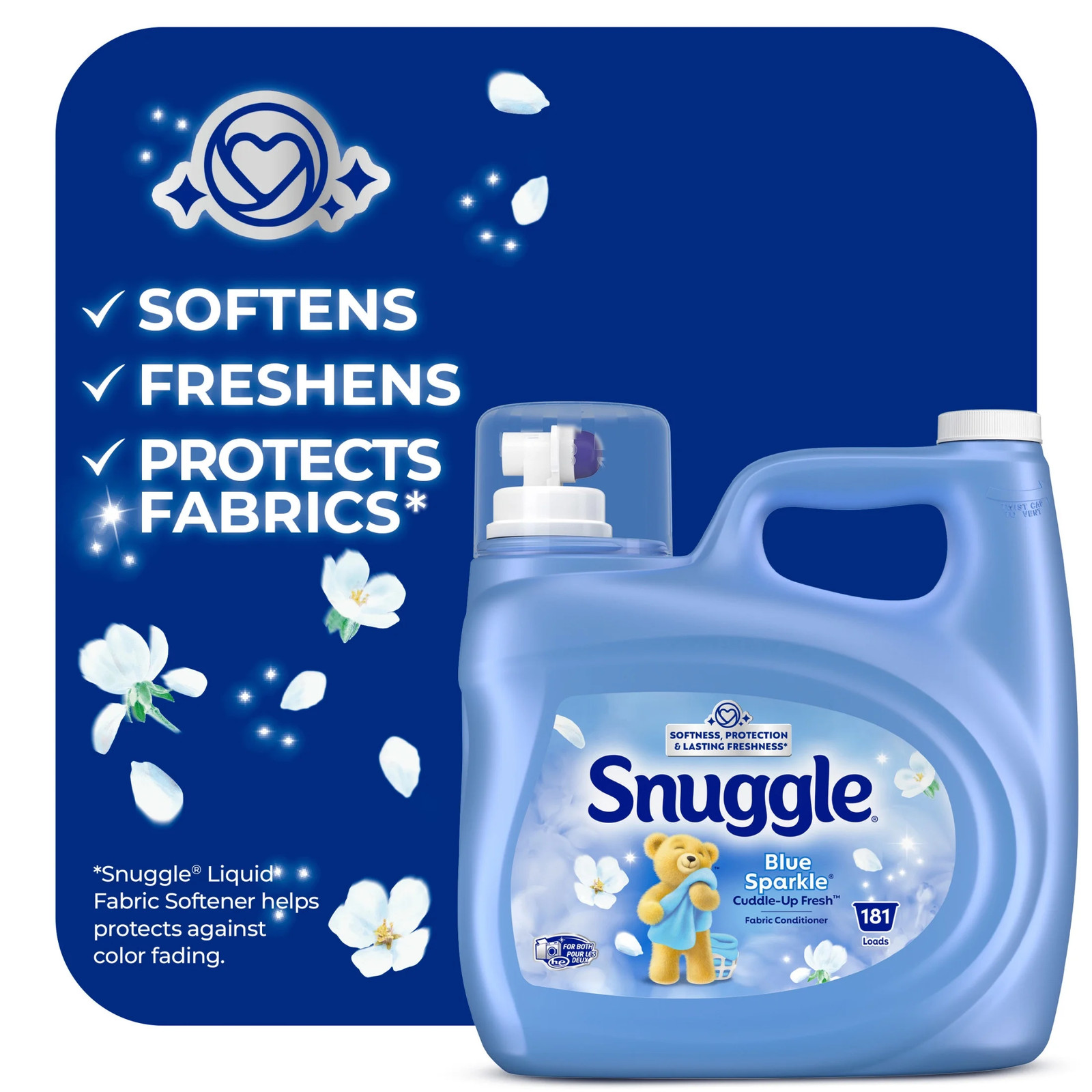 Cuddle-Up Fresh Blue Sparkle Liquid Fabric Softener 123.1 oz 181 Loads
