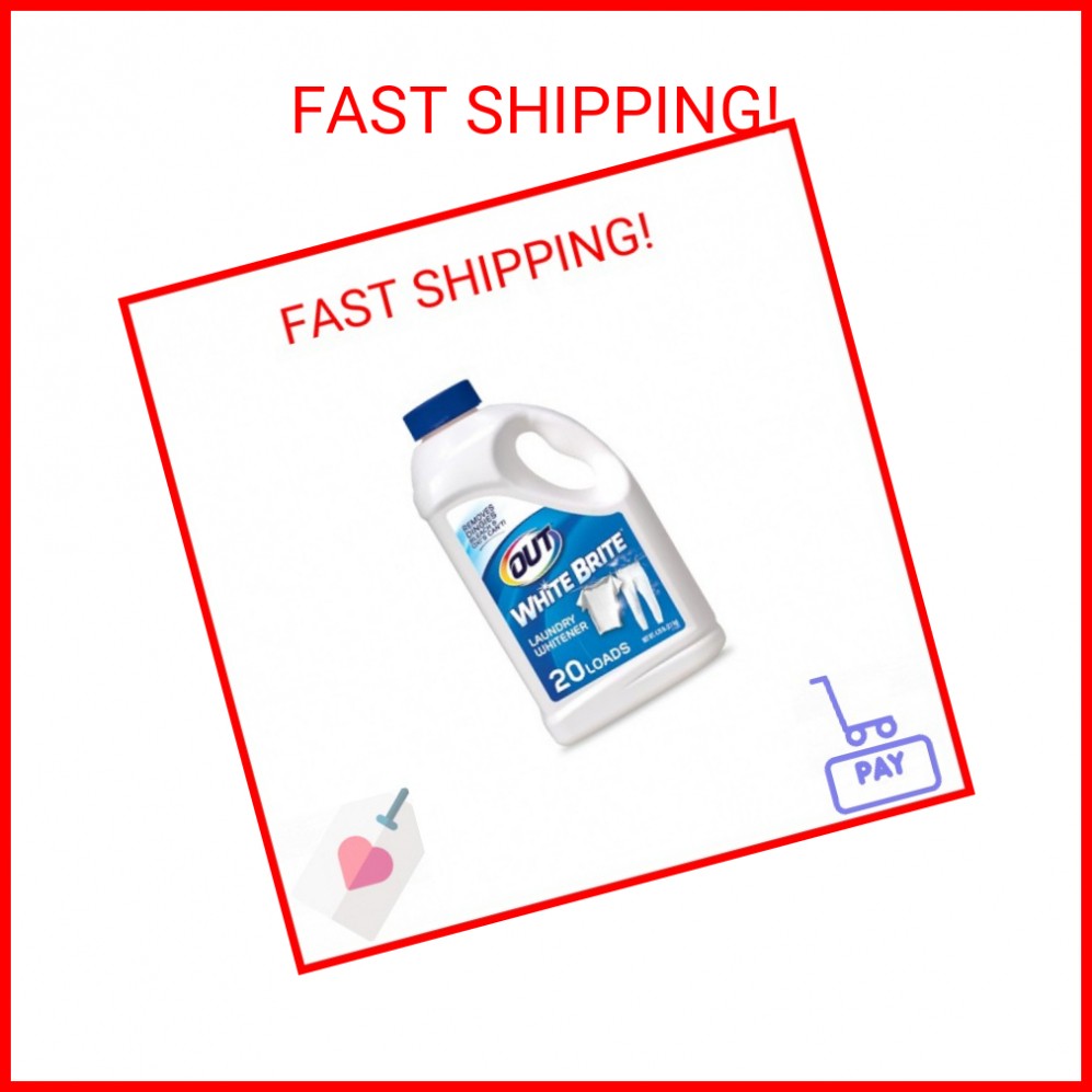 OUT White Brite Laundry Whitener Bleach Alternative, Stain Remover Detergent Boo