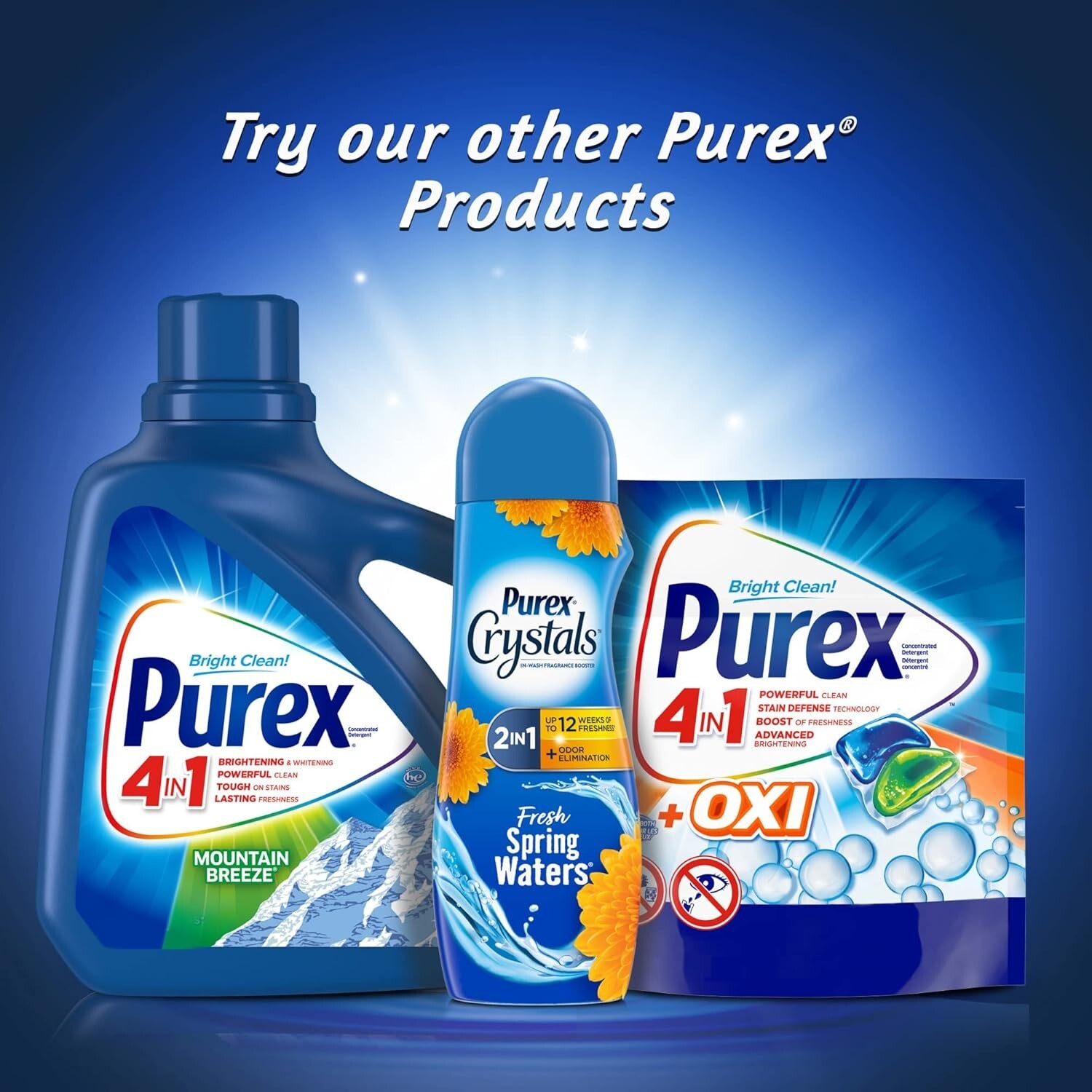Purex Crystals In-Wash Fragrance and Scent Booster, Fresh Spring Waters, 21 Ounc