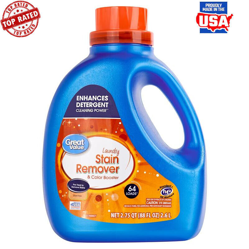 Laundry Stain Remover Color Booster Pre-Treat Tough Grass Dirt Wine Stains New
