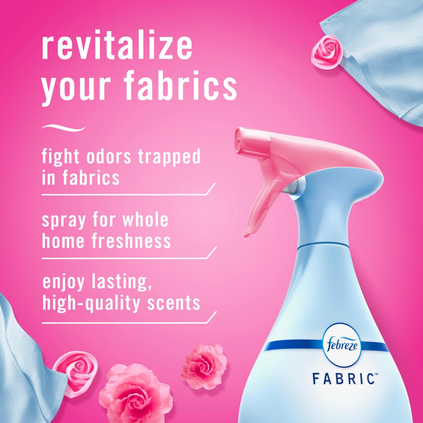 Febreze Odor-Fighting Fabric Refresher, Downy April 16.9 Fl Oz (Pack of 2)