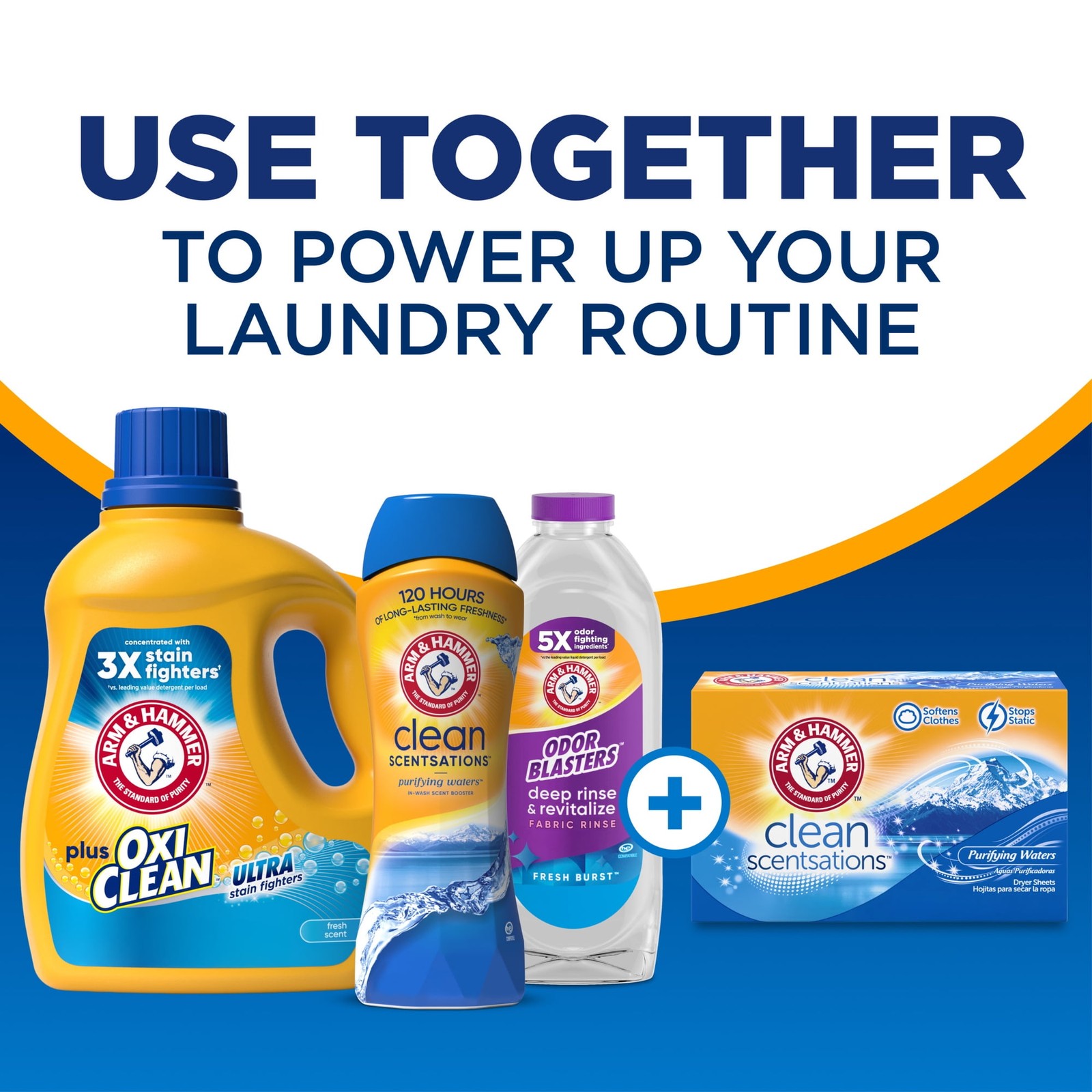 ARM & HAMMER Plus OxiClean Stain Fighter Liquid Detergent, Fresh Scent, 32.5 Oz