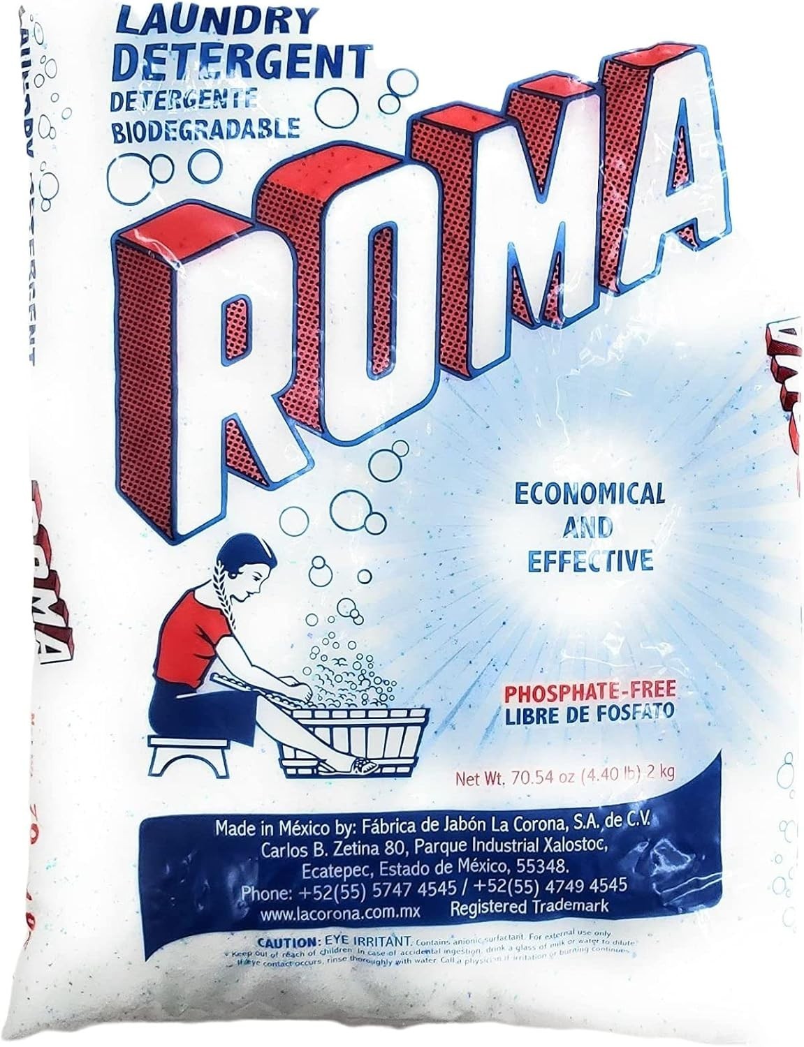 Roma Laundry Powder Laundry Detergent, 17.63oz (500g) (Pack of 2)