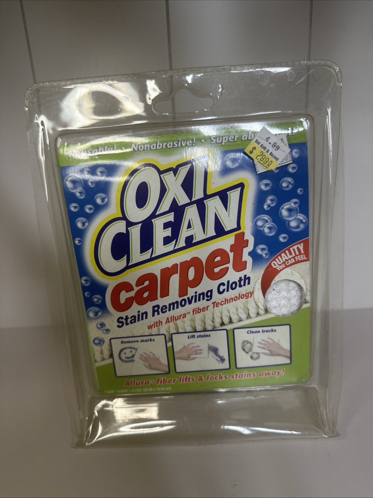 OxiClean Carpet Stain Removing Cloth Allura Fiber Stain Lifting New in Package