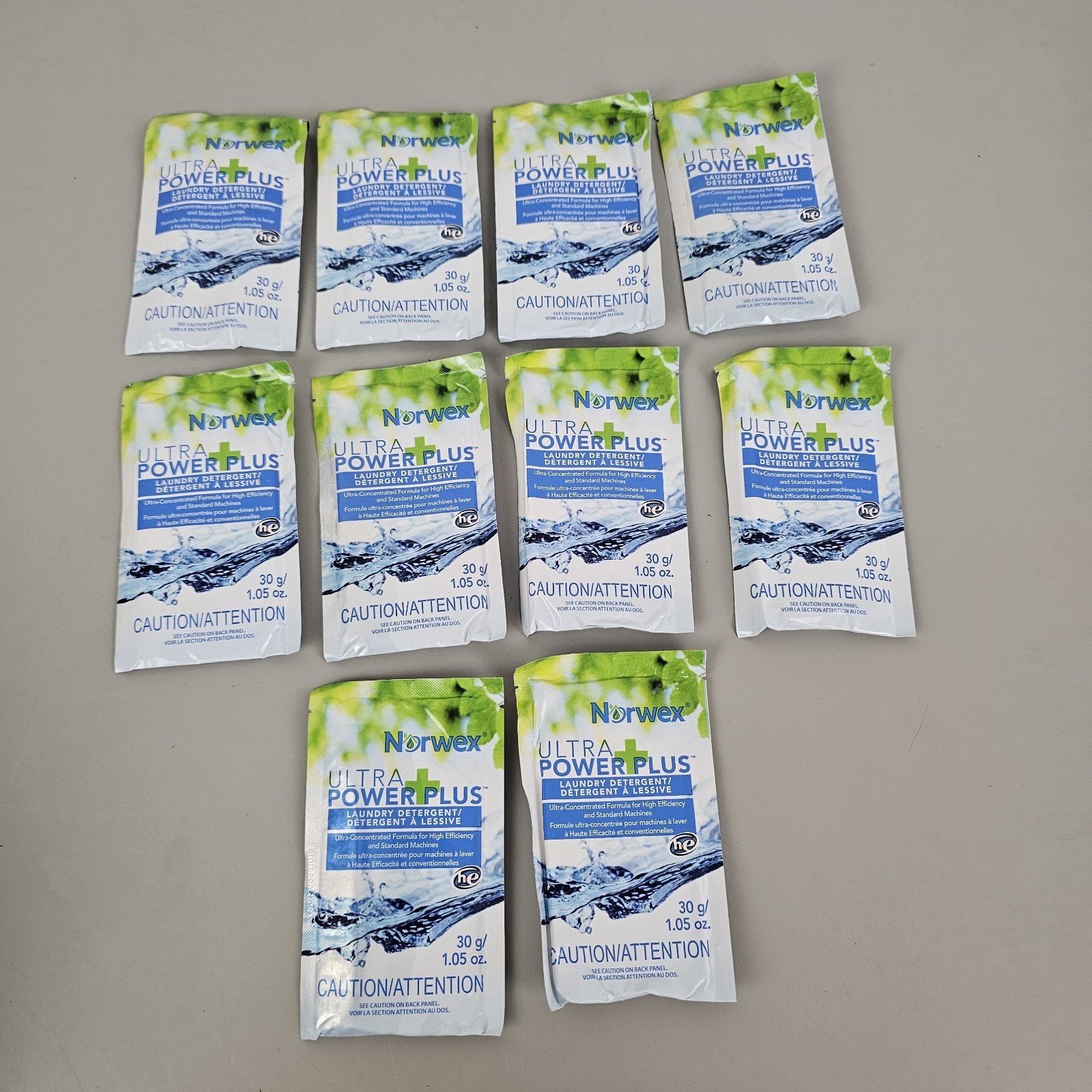 Norwex Sample Lot Of 22 Items Descaler, Dishwasher Powder, Laundry Detergent