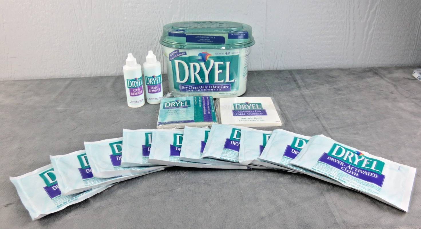 Partial* Box DRYEL Dry Clean Only Fabric Care In Your Dryer At-Home Starter Kit