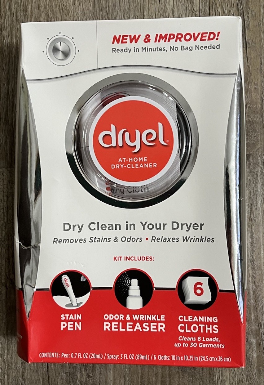 Dryel At-Home Dry-Cleaner Kit 6 Loads Breezy Scent Stain Pen Odor Remover