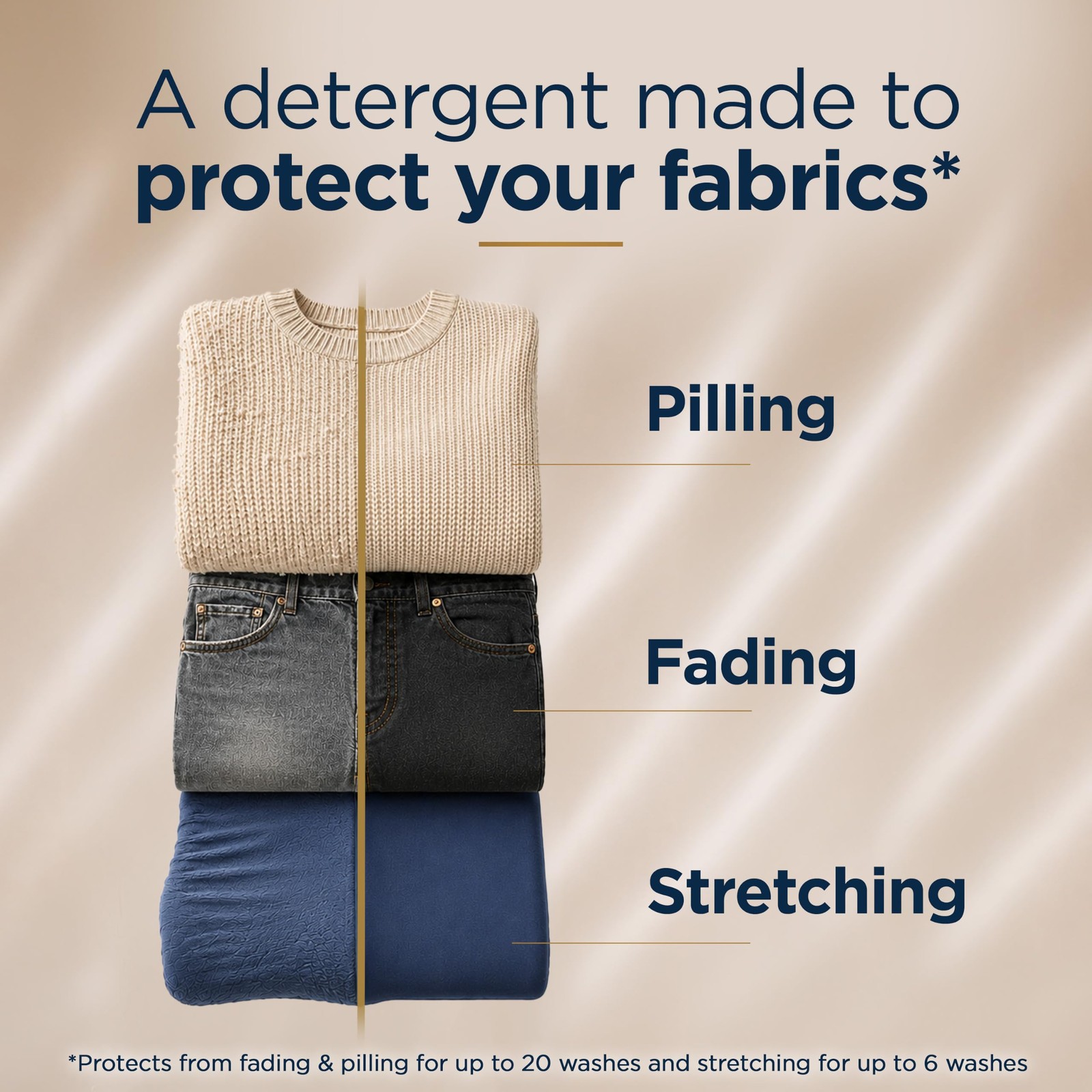 Woolite Damage Defense Liquid Laundry Detergent – Protects Clothes from Stretchi