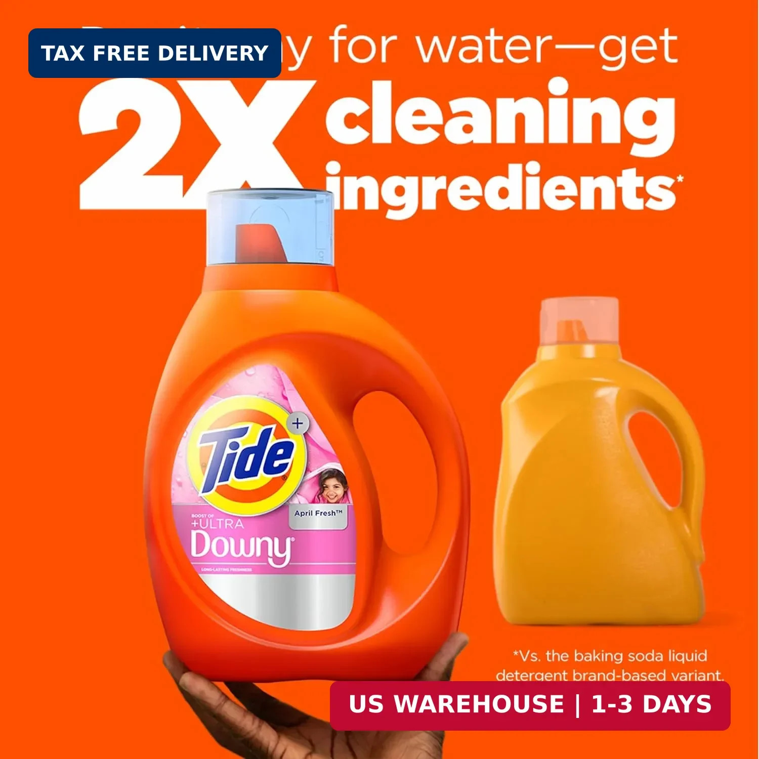 Tide Plus Boost of Ultra Downy Liquid Laundry Detergent, April Fresh Scent, 132