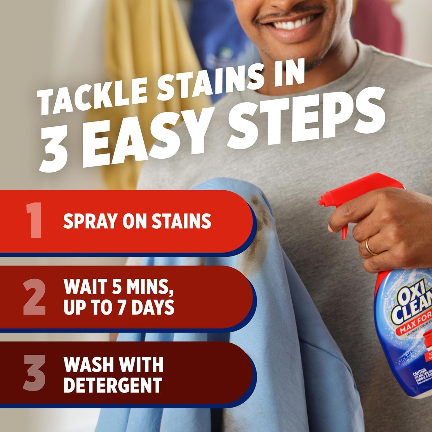 48 Fl Oz Max Force Stain Remover Spray Refill – Powerful, Safe for All Fabrics