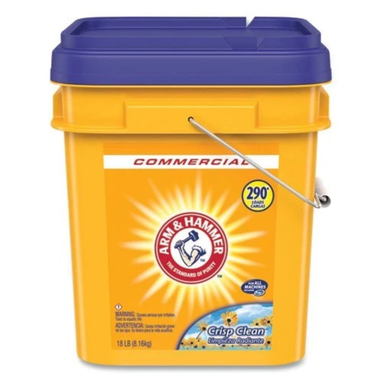 Arm & Hammer 3320001001 Powder Laundry Detergent, Crisp Clean, 18lb Pail