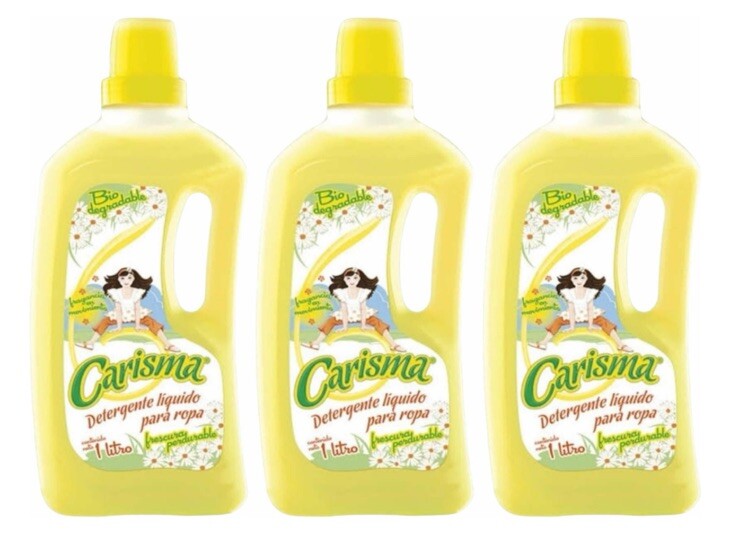 3 Pack Detergente Líquido Carisma De 1 Litro Cada Uno