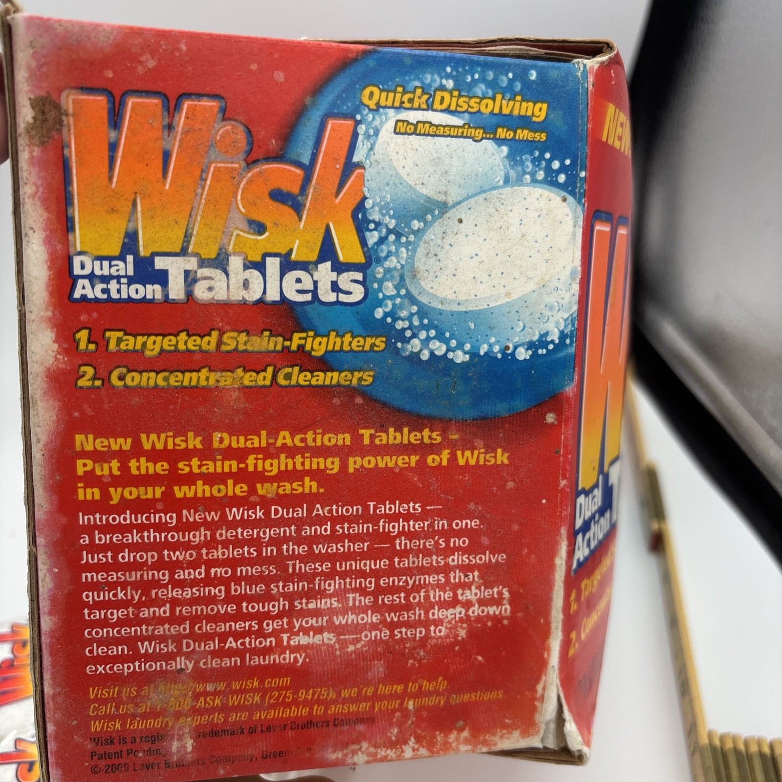 Wisk Laundry Detergent Dual Action Tablets Discontinued 14 Tablets 7 Pack NO BOX