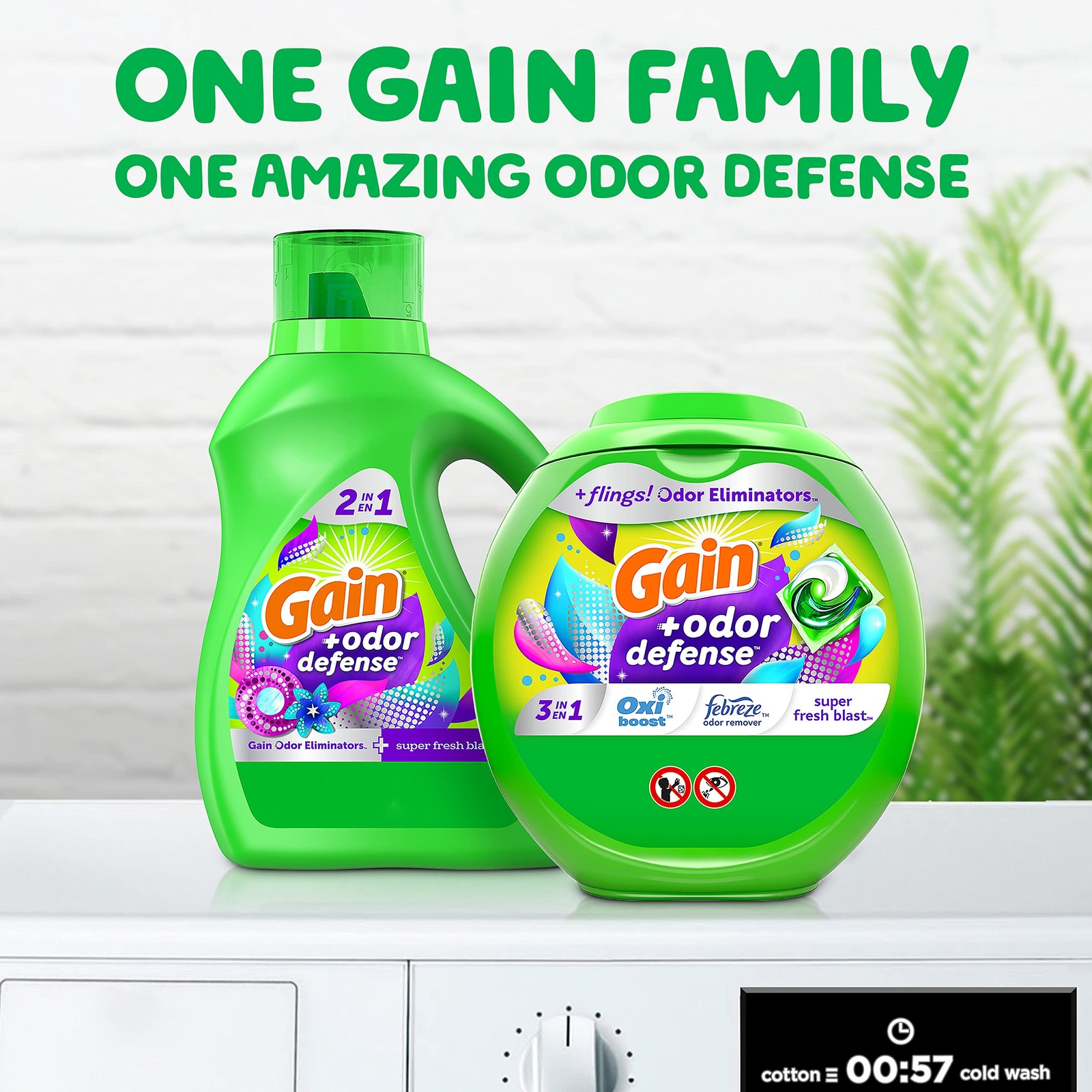 Gain Flings Laundry Detergent Pacs with Odor Defense, 112 Count (Pack of 1)
