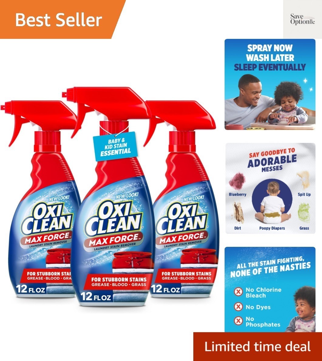 Max Force Laundry Stain Remover Spray, Newborn & Baby Essentials, Stain Treat…