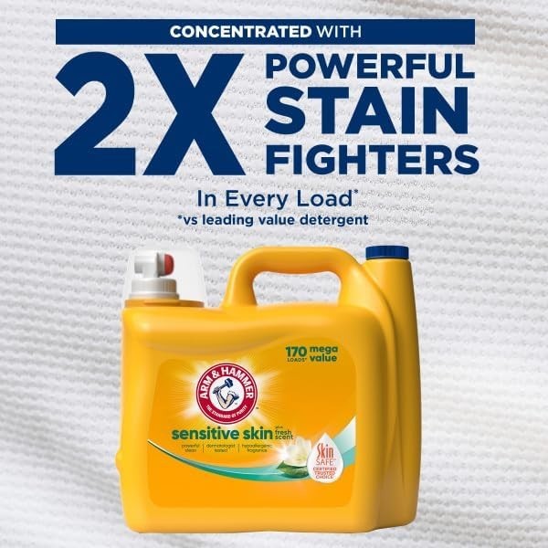 Sensitive Skin Plus Fresh Scent, 170 Loads Liquid Laundry Detergent, 170 Fl oz