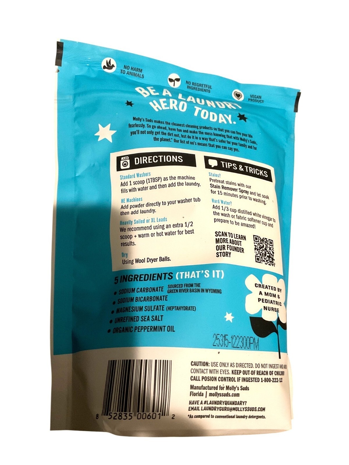 NWT Molly’s Suds 70 loads Laundry Detergent powder Peppermint