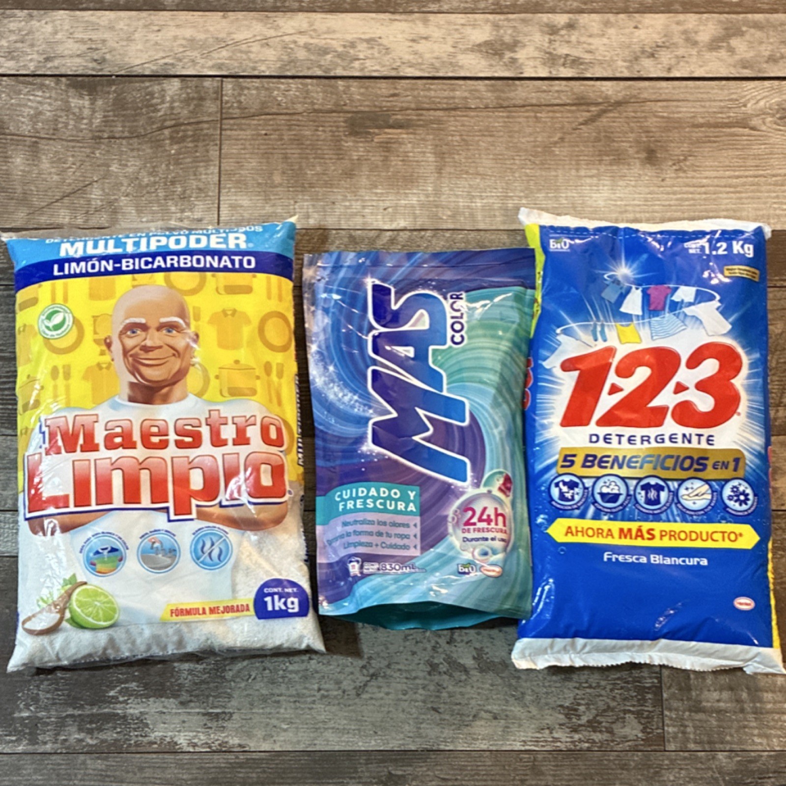 Maestro Limpio, MAS color, 123 multiusos Laundry Detergent Powder Liquid 3 Pack