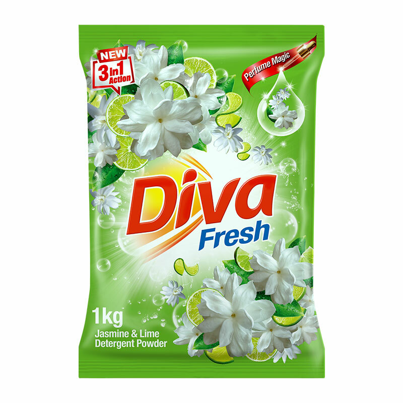 Diva Jasmine & Lime Detergent washing Powder 1kg home care clean new fragrance
