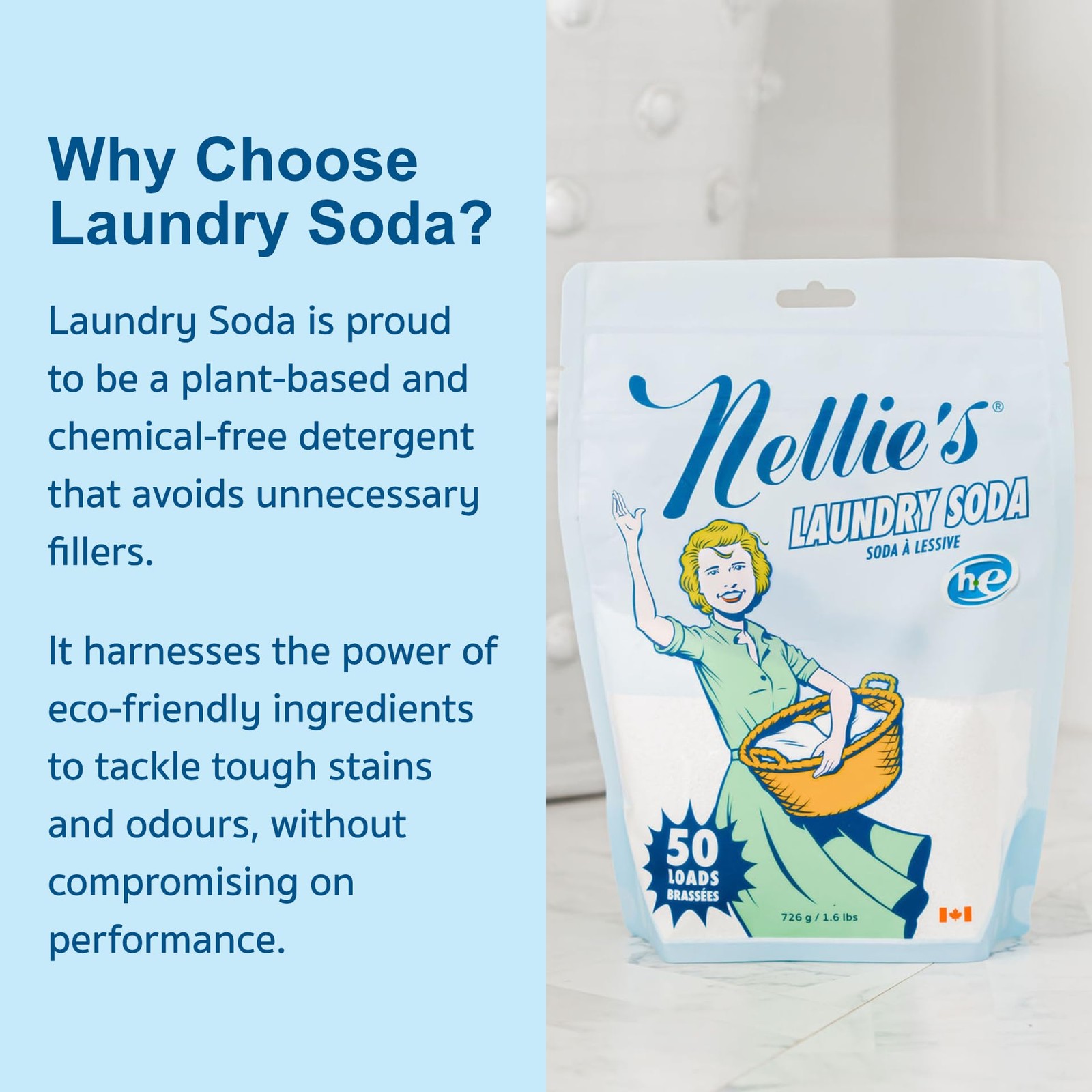 Concentrated Laundry Soda Stain Remover 25.6 Ounce Pack Residue Free Formula