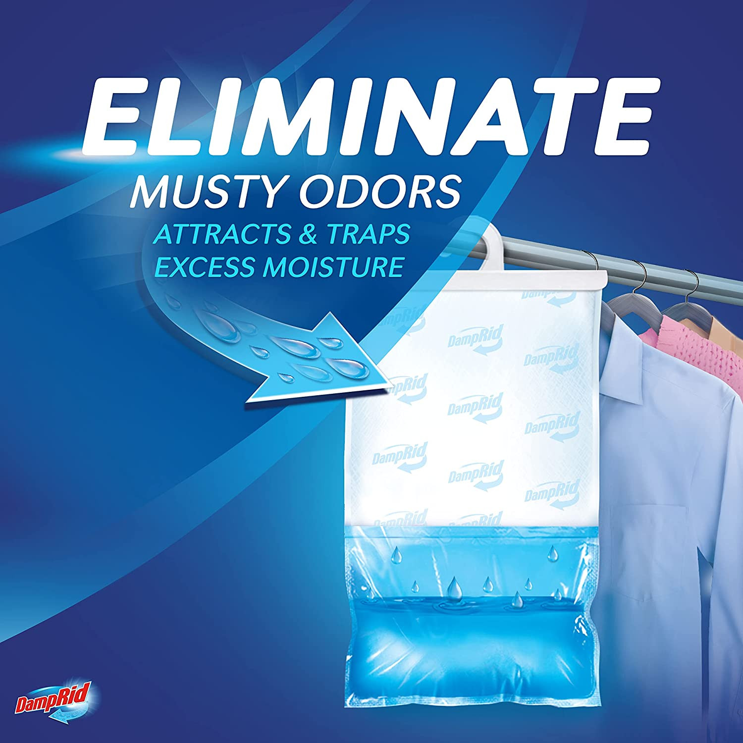 Damprid Fresh Scent Hanging Moisture Absorber, 16 Oz., 3 Pack – Eliminates Musty