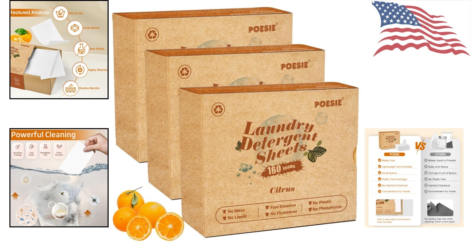 Eco-Friendly Laundry Detergent Sheets – 480 Sheets, 240 Loads, Portable