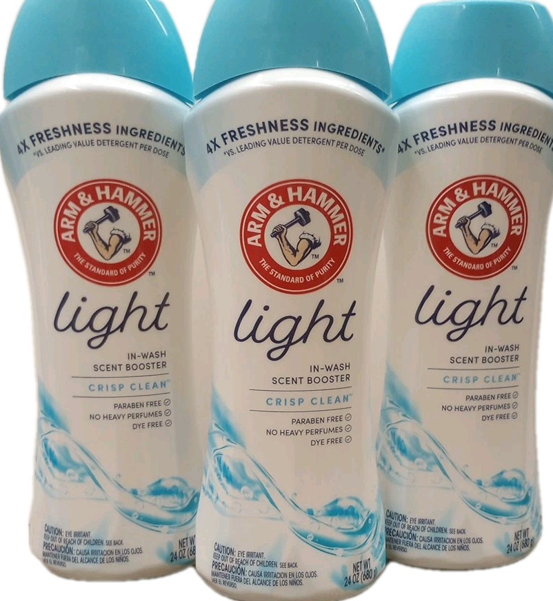 Arm & Hammer Light In-Wash Scent Booster Crisp Clean 24oz •••3 Pack•••