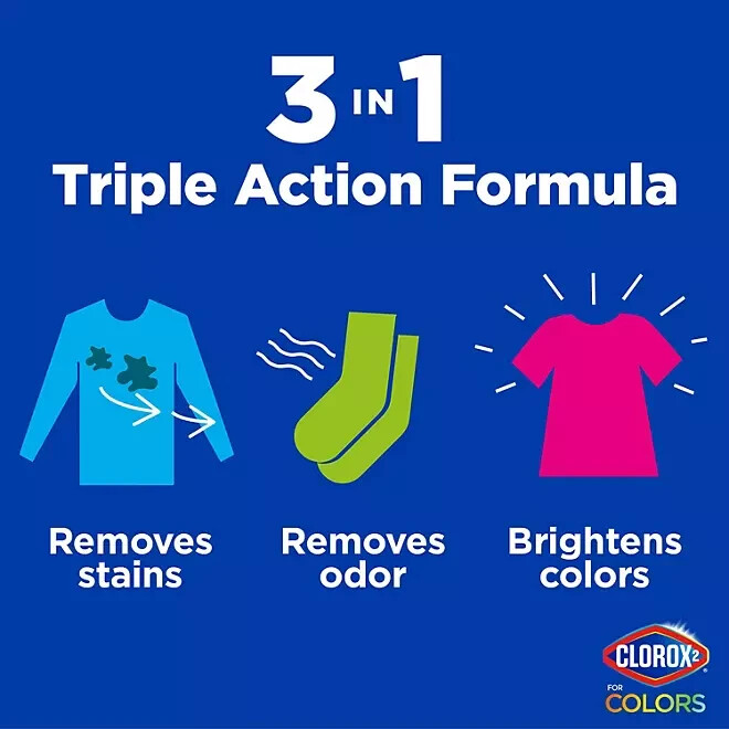 Clorox 2 Free & Clear Sensitive Skin Stain Remover 90 loads 112.8 floz x 2