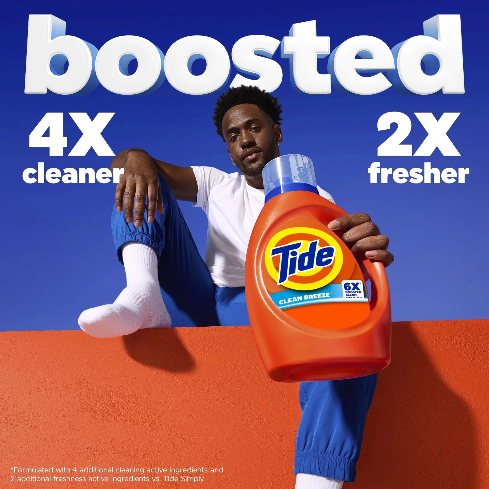 Tide Laundry Detergent Liquid, Clean Breeze Scent, 64 Loads, 80 fl oz