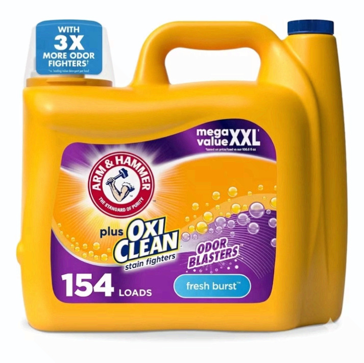 3 Pack Plus OxiClean w Odor Blasters Liquid Laundry Detergent,Fresh Burst