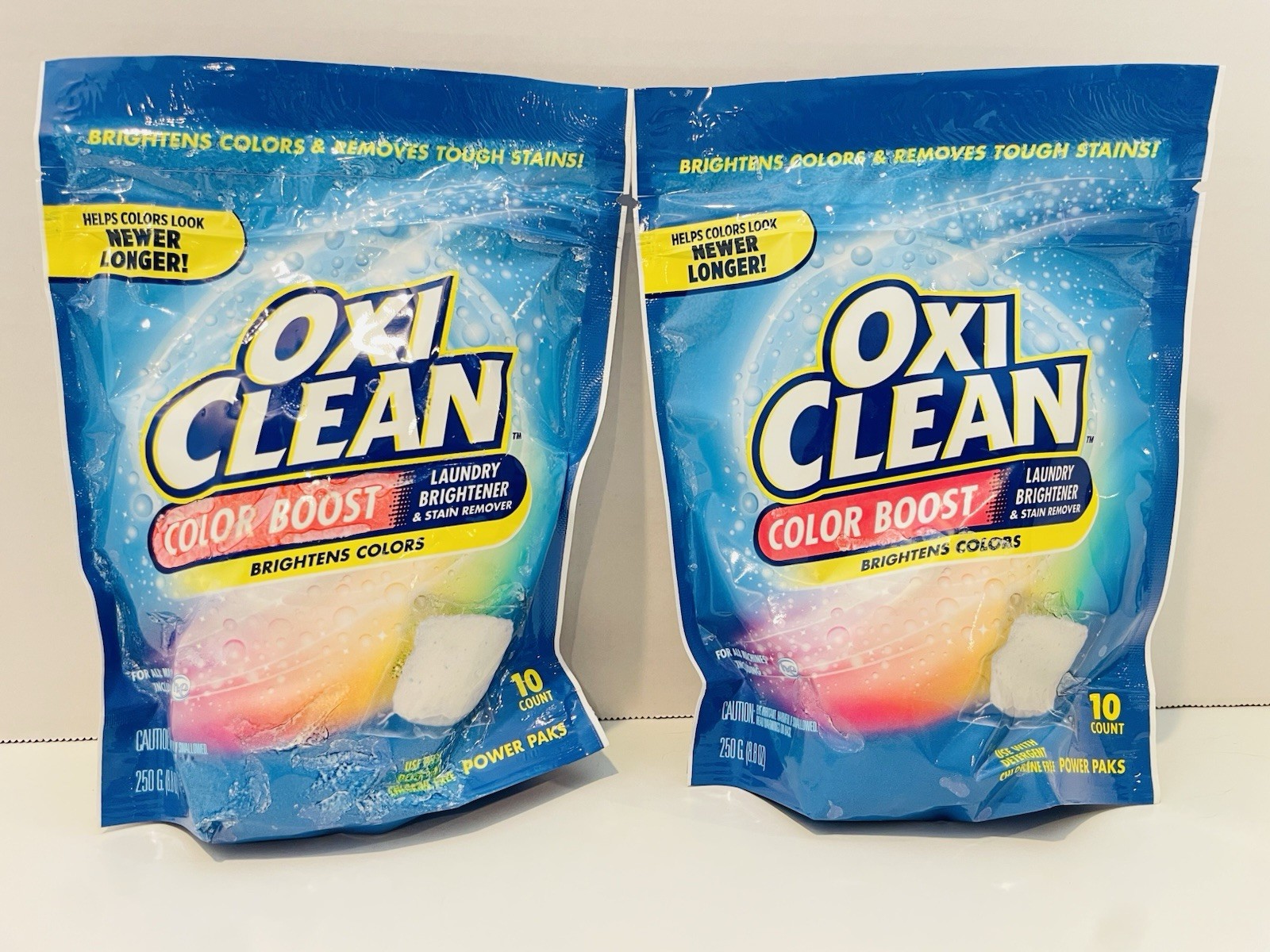 2-Pack OxiClean Color Boost Color Brightener Stain Remover Power Paks, 10 Count