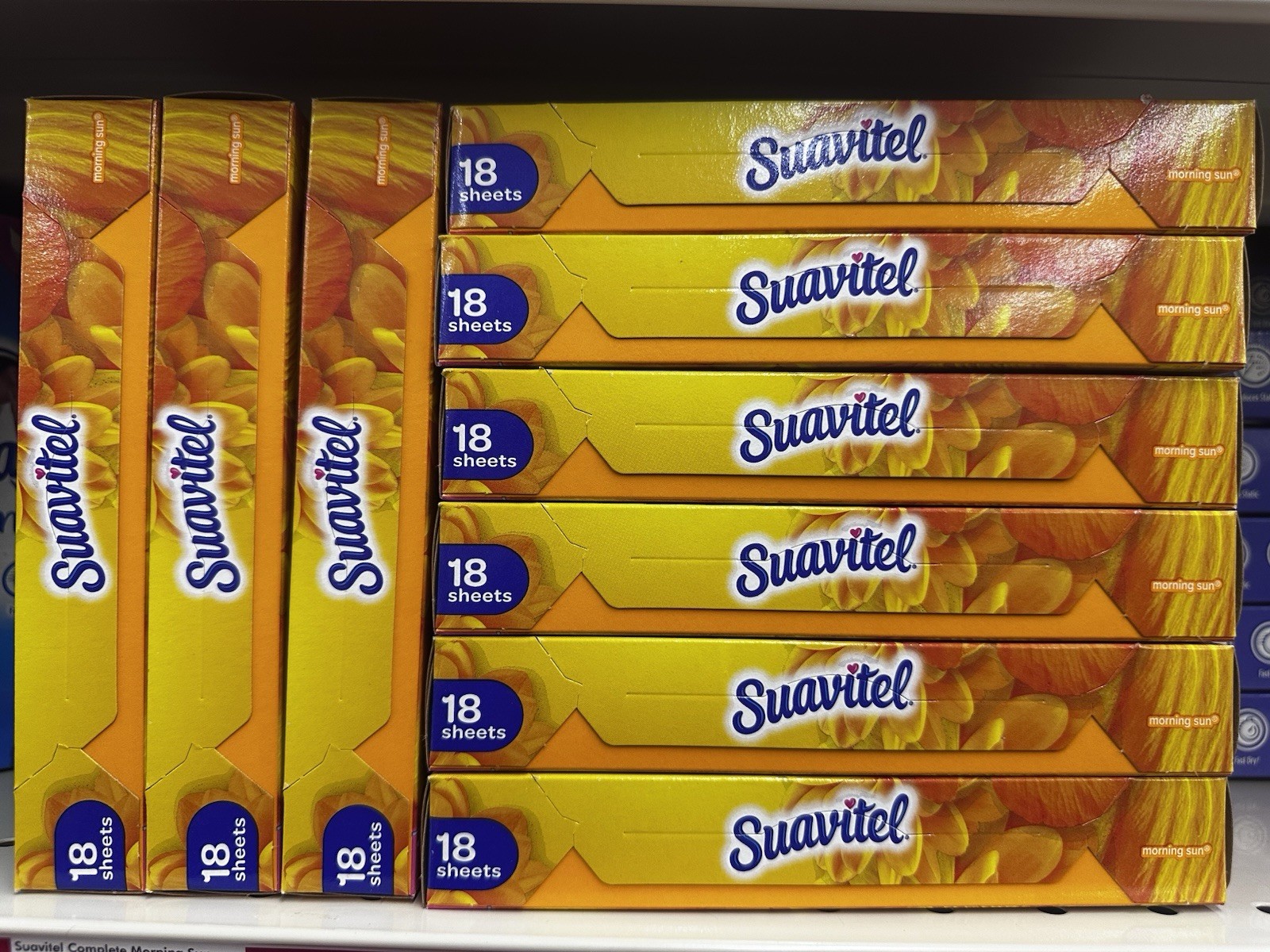 3 Suavitel Complete Morning Sun Fabric Softener Sheets Static Wrinkle