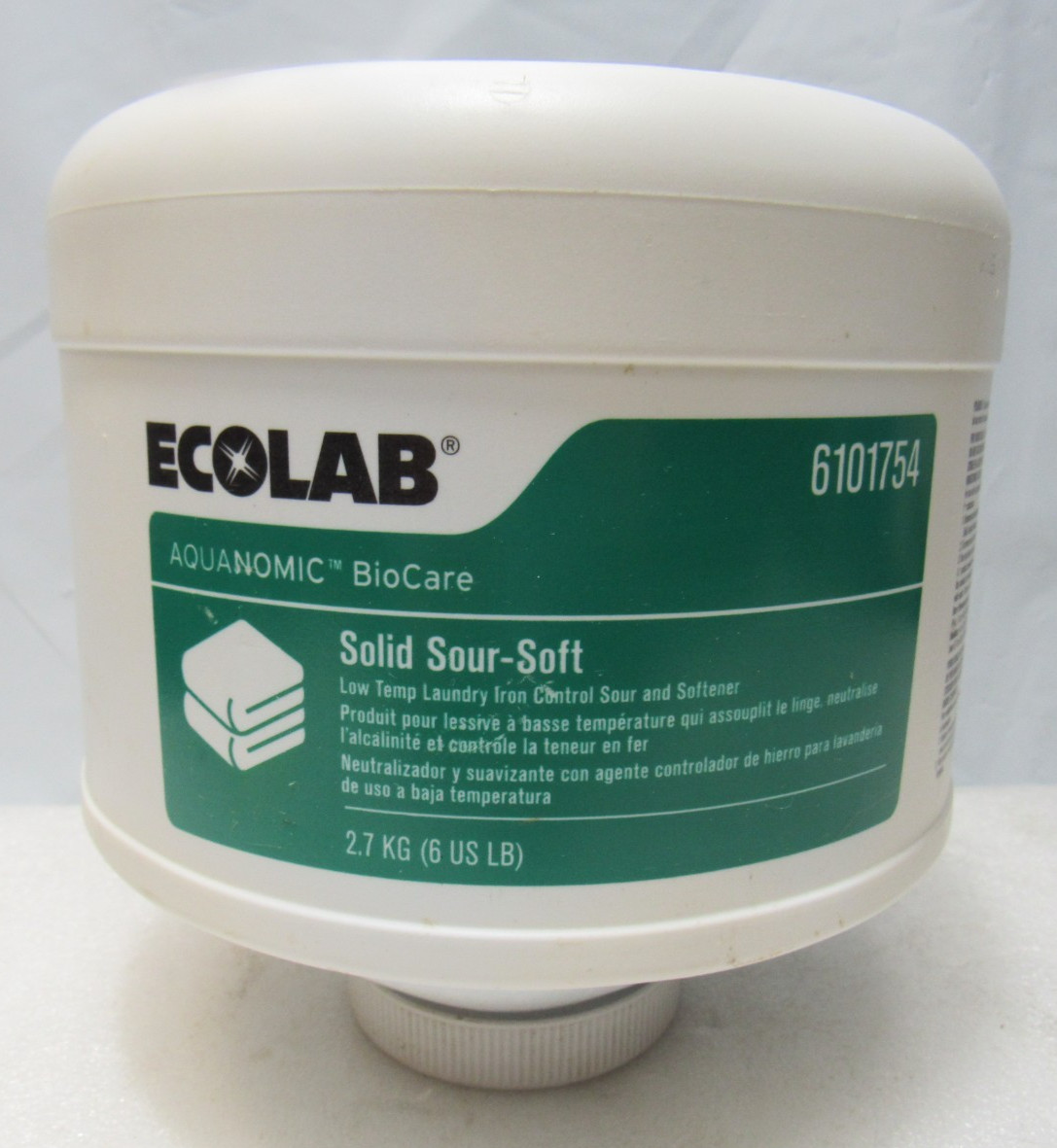Ecolab 6101754 Aquanomic Biocare Solid Sour-Soft | 6lbs Unit (F69K)