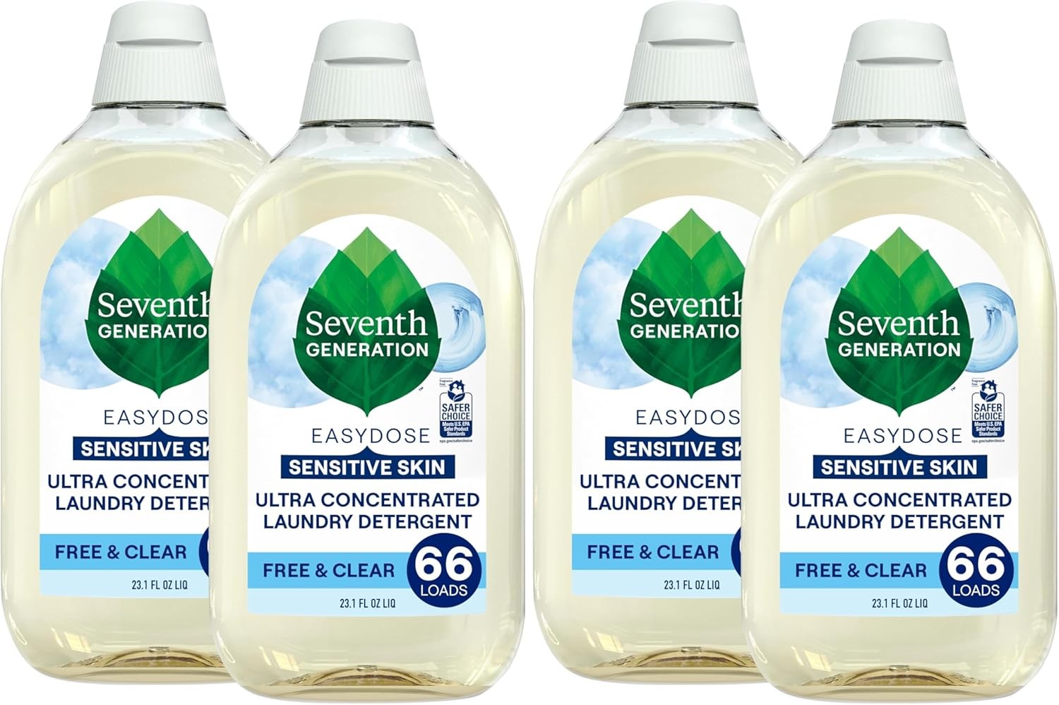 Laundry Detergent Ultra Concentrated EasyDose Free & Clear 23.1 Fl Oz Pack of 2