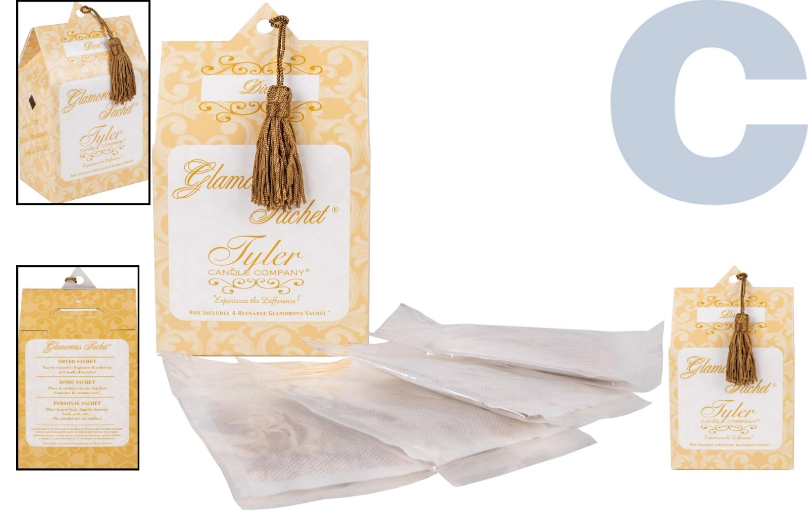 Reusable Glamorous Dryer Sachets in Diva Scent – Softens & Fragrances 8 Loads