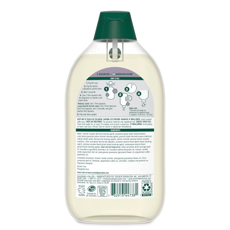 Seventh Generation EasyDose Ultra 66-Loads Laundry Detergent Lavender-23.1 fl oz