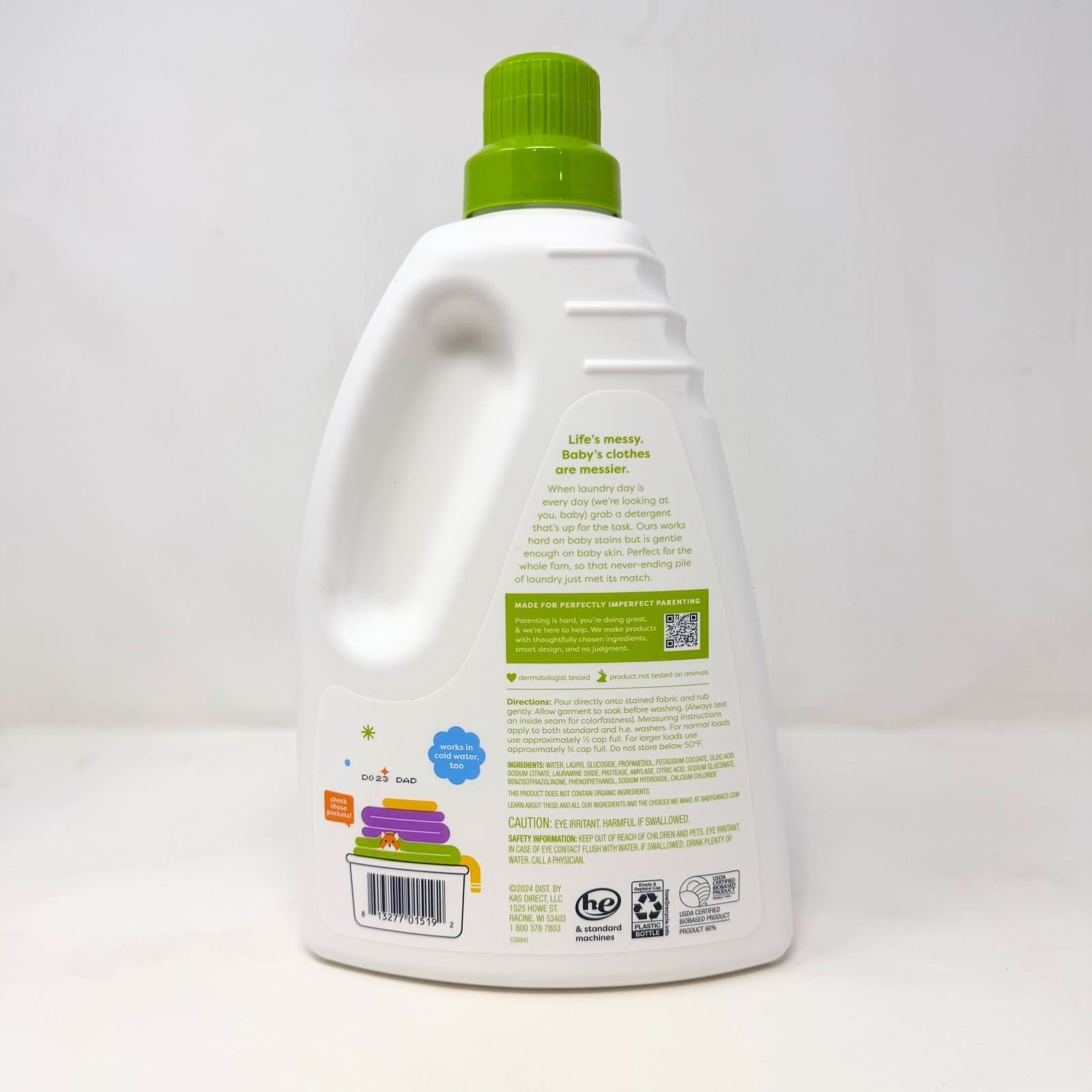 Babyganics Concentrated Laundry Detergent, Fragrance Free, 60oz
