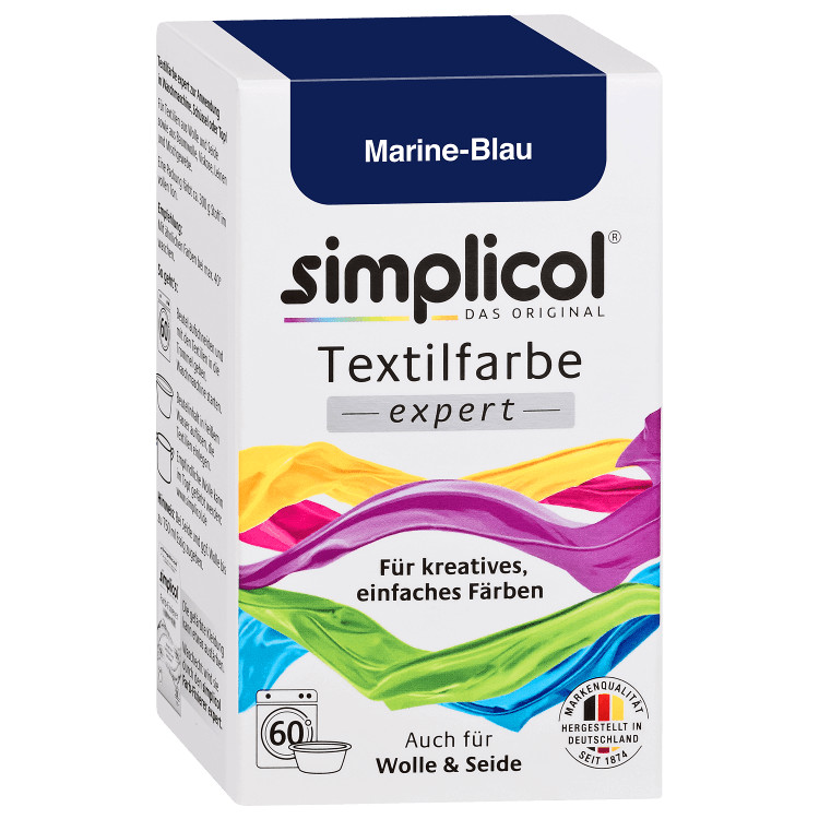Simplicol Fabric Dye Expert Marine Blue for 600g Fabric 2x Color and 1x Fixative