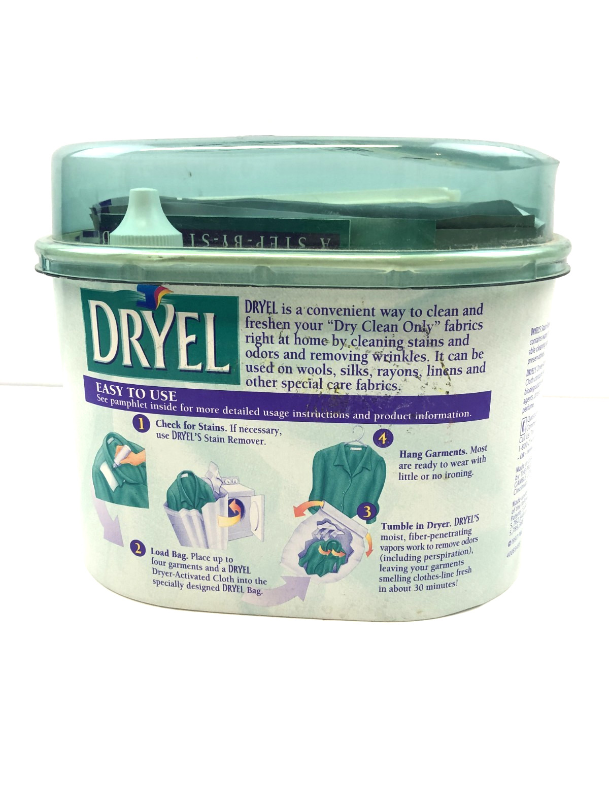 Dryel At Home Dry Cleaner Starter Kit Discontinued Rare READ PARTIAL KIT