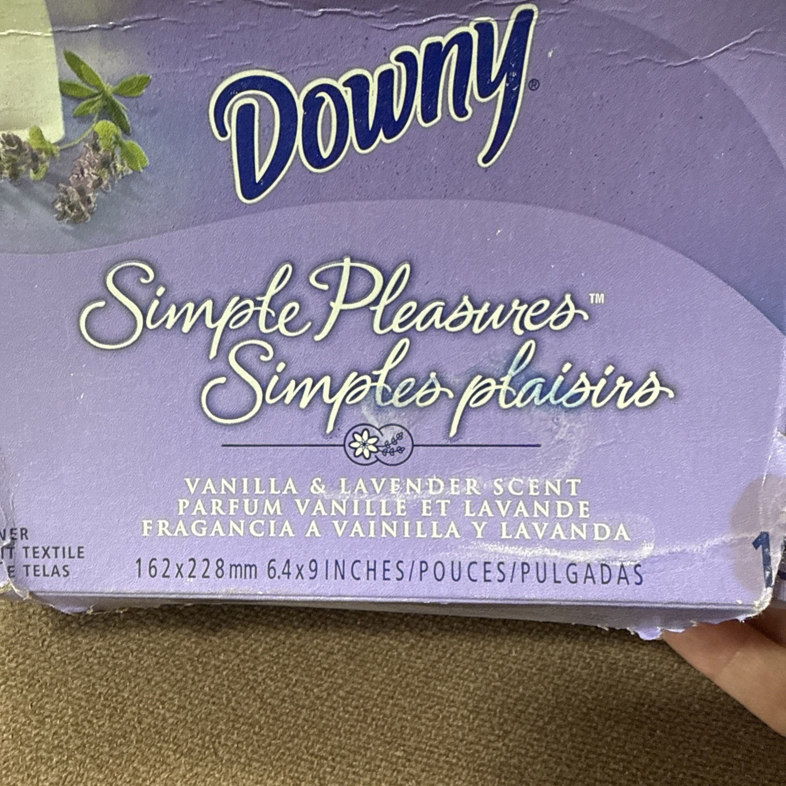 Downy Simple Pleasures Dryer Sheets Vanilla & Lavender Discontinued Rare Retired